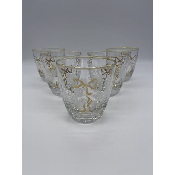 Libbey Rose Classic Lowball Glasses - SET OF 5 CIRCA 1953 Discontinued. - Picture 1 of 3